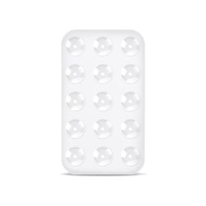 boxob silicone suction cup phone holders, double sided suction cup multipurpose rectangle phone suction mount for car mini suction cup mat for mobile power mobile phones (white)