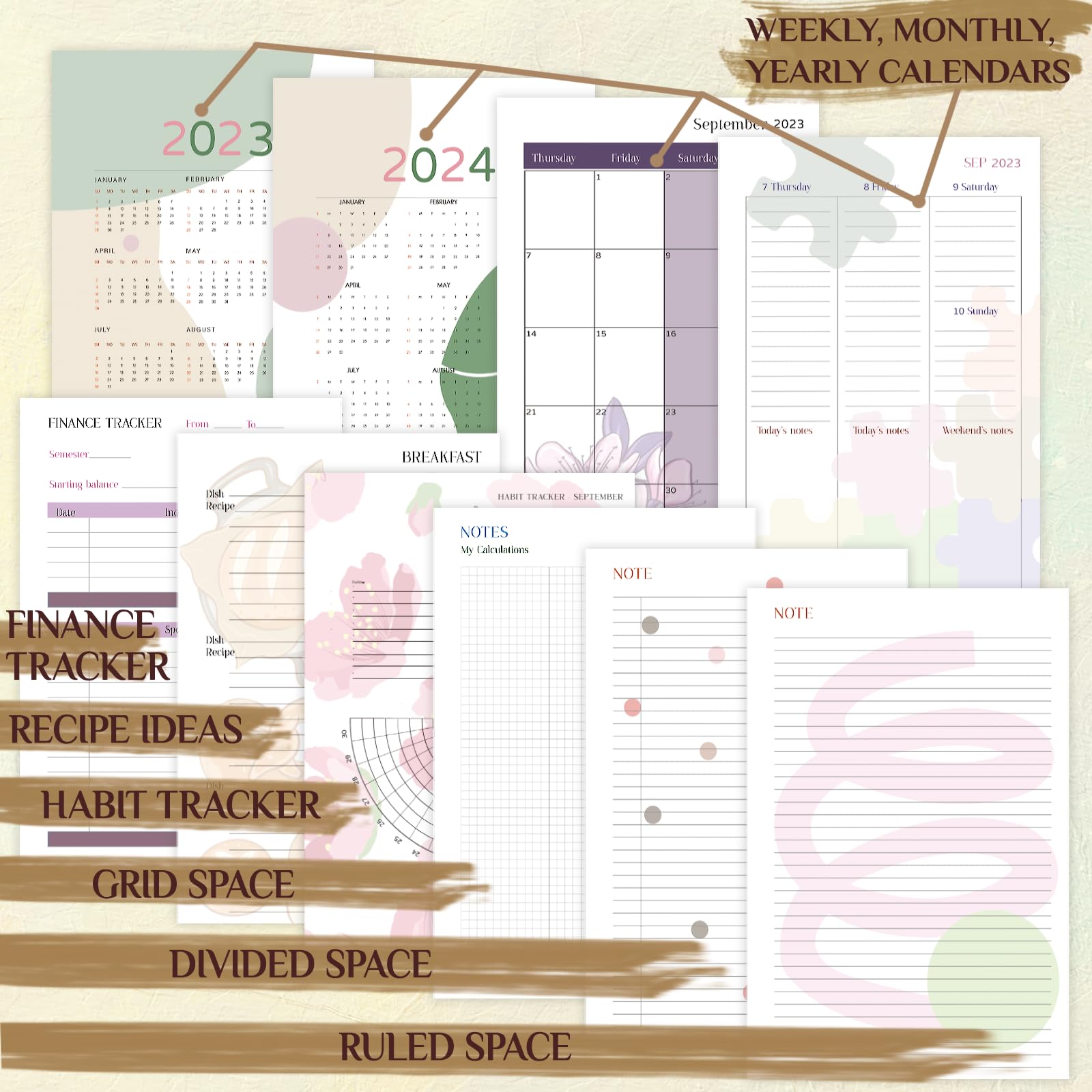 2024 Planner Academic Planner College School Planner 2024-2025 Academic Year, 17-Month Student Planner from AUG. 2023 to DEC. 2024, 8.5" X 6.3" Hardcover, Includes 8 Sheets of Stickers