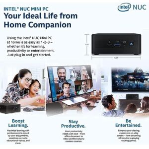 NUC Intel 11 Business Mini PC Desktop, Intel Core i7-1165G7, 64GB DDR4 RAM, 1TB PCIe M.2 SSD, Wi-Fi 6, HDMI, RJ45, MiniDP, Bluetooth, Windows 11 Pro, Black