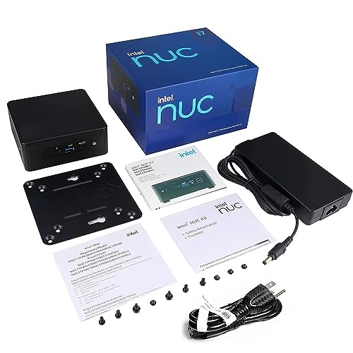 NUC Intel 11 Business Mini PC Desktop, Intel Core i7-1165G7, 64GB DDR4 RAM, 1TB PCIe M.2 SSD, Wi-Fi 6, HDMI, RJ45, MiniDP, Bluetooth, Windows 11 Pro, Black