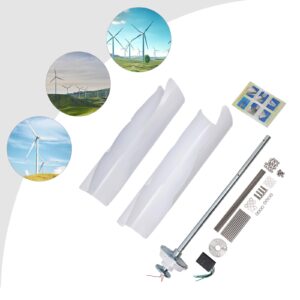 Vertical Wind Turbine 2 Blades 400W 12v Helical Magnetic Levitation Shaft Vertical Wind Turbine with Controller MPPT, Energy Saving and Environmental Protection, Suitable for Home Factory Use (White)