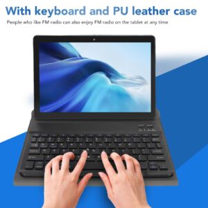 10.1In 2 in 1 Android Tablet, LCD FHD Touch Screen, 4GB RAM 64GB ROM Octa Core, 5G WiFi, BT5.0, 4G Calling, 8MP 13MP Dual Camera, 8800mAh, with Case Keyboard (US Plug)