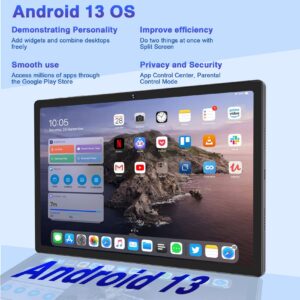 YESTEL Android 13 Tablet 11 Inch Display,16GB RAM+256GB ROM,Octa-Core Processor,8600mAh Large Battery,2000 * 1200 Pixels,GPS/ 5G WiFi/Bluetooth/with Case-Grey