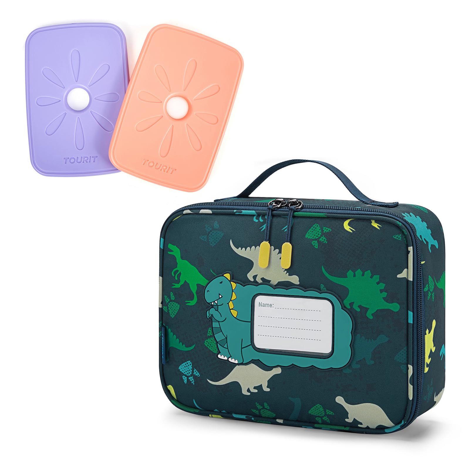 TOURIT Lunch Bag for kids Bundle with 2 Ice Packs