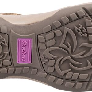 Skechers Women's Reggae Slim-Takes Two Flat Sandal, Taupe, 6 Wide