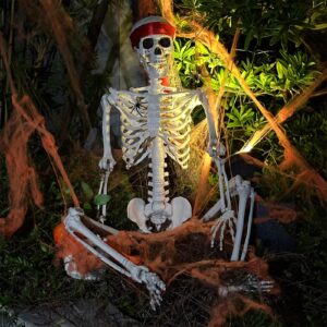 XMxoTxo 3FT Halloween Skeleton Decorations,Plastic Halloween Body Skeleton Prop for Halloween Decor Outdoor/Indoor