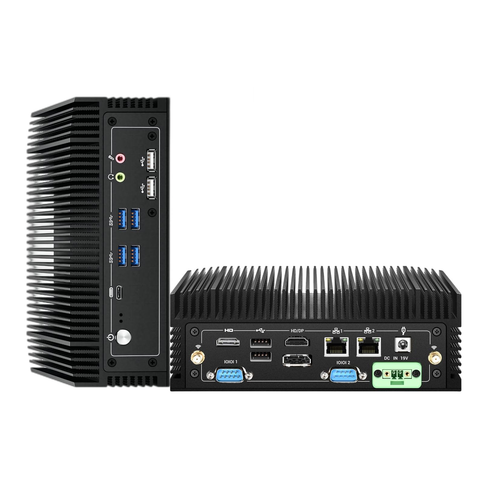 Fanless i5 Mini PC Thunderbolt 4 Intel 12th i5-1240P Dual Ethernet 2 ...