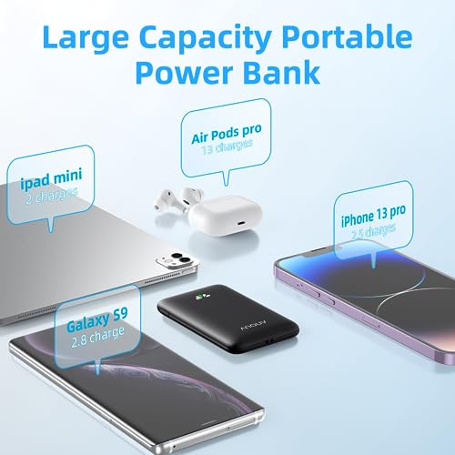 ANOUV Portable Charger - Mini Power Bank 10000mAh, PD 22.5W Fast Charging Small External Battery Pack with PD 3.0 & QC 3.0, USB-C Ultra Slim Portable Phone Charger Competible with iPhone, Sumsang,etc