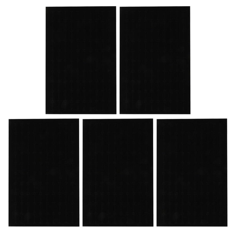 NOLITOY Foam Insert Display Trays 5 Pack Black Velvet Ring Organizer, 100 Slot Foam Insert Holder Jewelry Display Trays for Selling Rings Jewelry Foam Insert