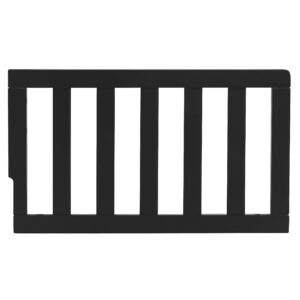 Dream On Me Convertible Crib Toddler Guard Rail in Matte Black Vintage, Converts Cribs to Toddler Beds, Solid Wood Construction