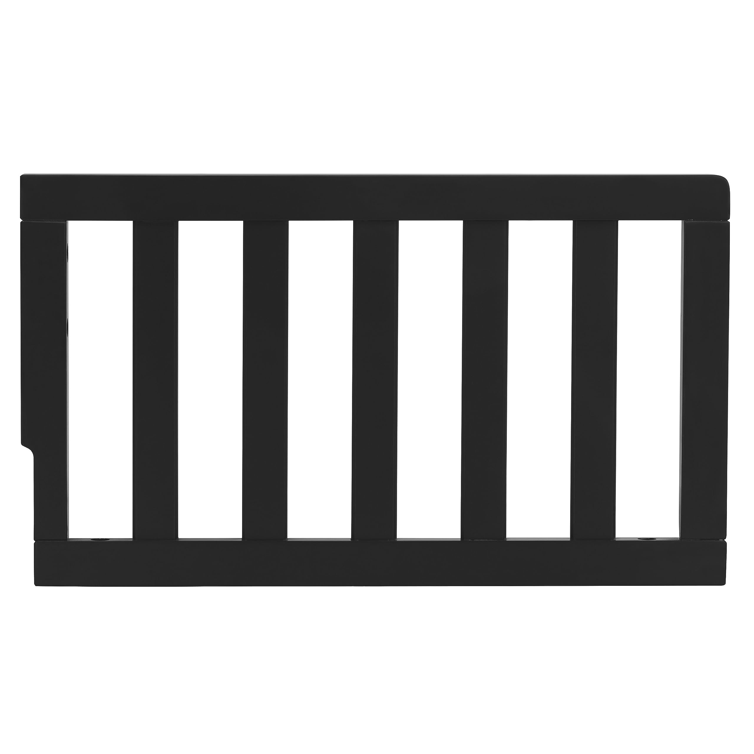 Dream On Me Convertible Crib Toddler Guard Rail in Matte Black Vintage, Converts Cribs to Toddler Beds, Solid Wood Construction