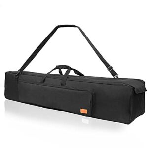 toribio tripod carrying case, 60"x10.2"x10.2"/155x26x26cm water resistant lightweight multifunctional tripod case bag padded heavy-duty suit for lights, speakers, cameras, booms, microphone stands