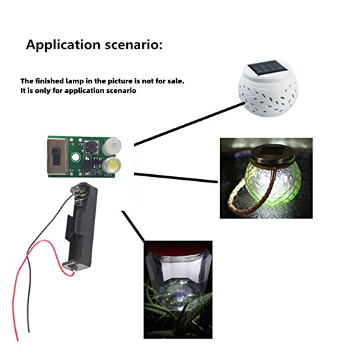 Solar Light Control Panel Kit 1.2V Solar Light Control Board Charging Protection PCB Solar Lawn Lamp Control Board Set with Instruction Manual