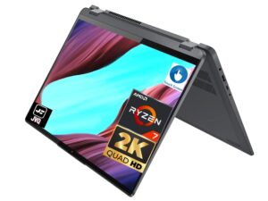 lenovo newest flex 5 ultra-thin 2-in-1 laptop, 14" 16:10 2k qhd (2240 x 1400) touch display, 8-core ryzen 7-5700u (>i7-10710u), 16gb ram, 2tb ssd, wi-fi 6, webcam, fingerprint, type-c