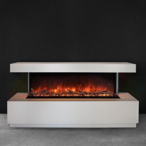 Modern Flames Landscape Pro Multi 56" Multi-Sided Built-in Electric Fireplace - Multi-Color Ember Bed - Ultra Natural Flame Appearance - Remote, App and Touch Control - LPM-5616