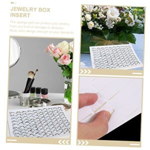 NOLITOY 25 pcs tray ring holder Stud Box jewelry insert display mats Storage Box ring Jewelry Sponge Holder jewelry Jewelry Insert Display Mat accessories bracket