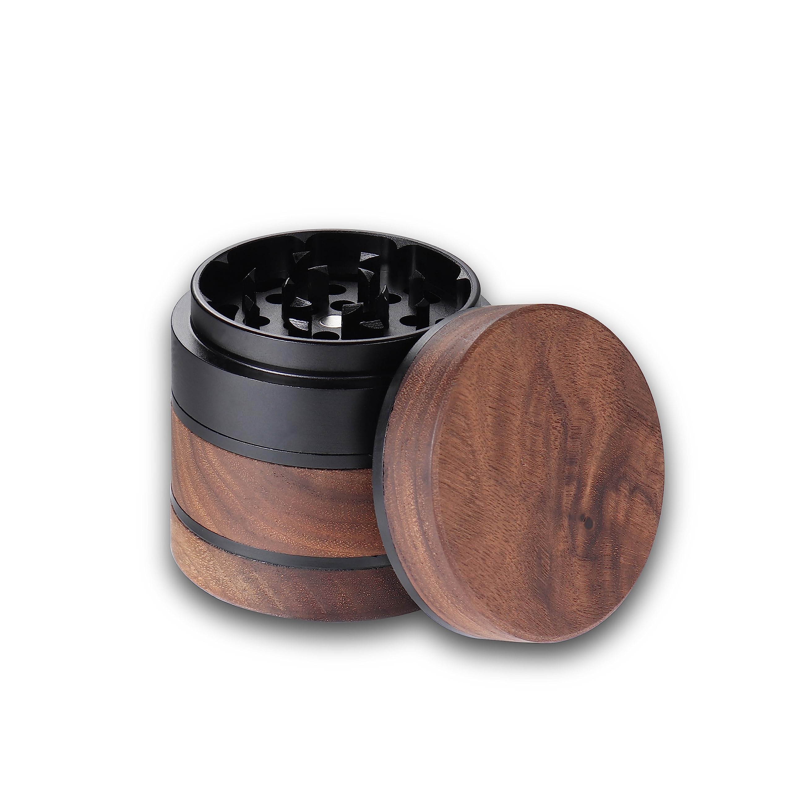 RUKIOO Wooden Spice Grinder 2.5",Black