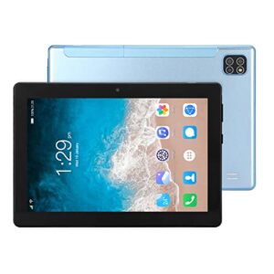heepdd smart tablet, 8800mah 8+20mp 4glte 6gb+128gb storage 1920x1200 resolution gps tablet with charging cable for recreational reading (blue)