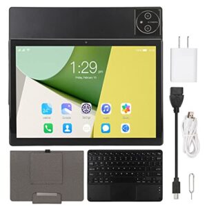 HEEPDD 10.1 Inch Tablet, 8MP Front 16MP Rear Black FHD Tablet 5.0 8GB RAM 256GB ROM 2 in 1 12 (US Plug)