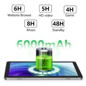 JUNINKE Tablet 10 inch Android 13 Tablets with 8GB(4+4) RAM 128GB ROM, 6000mAh Battery, TF 512GB, HD Touchscreen, WiFi, Bluetooth 5.0, Split Screen Support Tablet PC