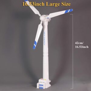 NEXTAKE Wind Turbine Model, 16.53 Inch Large Size Wind Generator Model Windmill Toy Science Kit STEM Experiment Kit with Wind-up Rotatable Blades