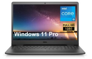 dell 2023 inspiron 15 business laptop, 15.6" 1920x1080 fhd display, intel quad-core i5-1135g7 2.4 ghz, windows 11 pro,webcam, sd card reader, carbon black (16gb ram | 256gb ssd + 1tb hdd)