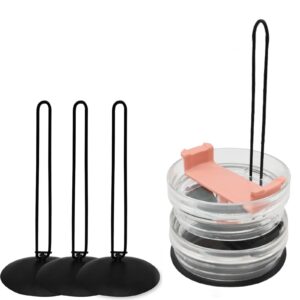 3 pieces tumbler lid organizer，lid organizer with collapsible design、can accommodate up to 10 cup lid，saves kitchen cabinet and countertop space （suitable for cup lid mouth than 1.5cm）