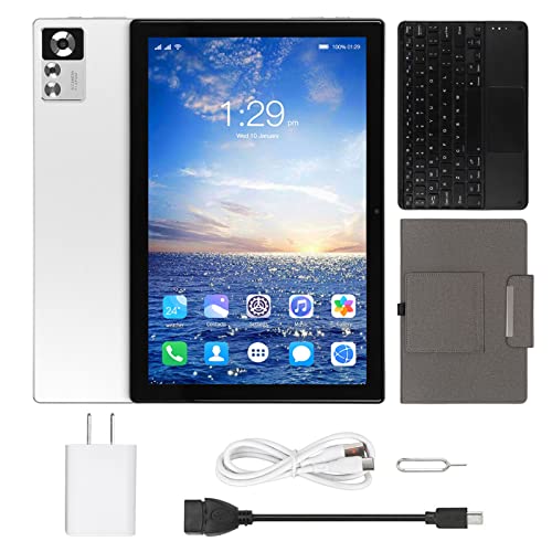 HEEPDD HD Tablet, Tablet PC Dual Camera 10.1 Inch FHD Aluminum Alloy 8GB RAM 256GB ROM (US Plug)