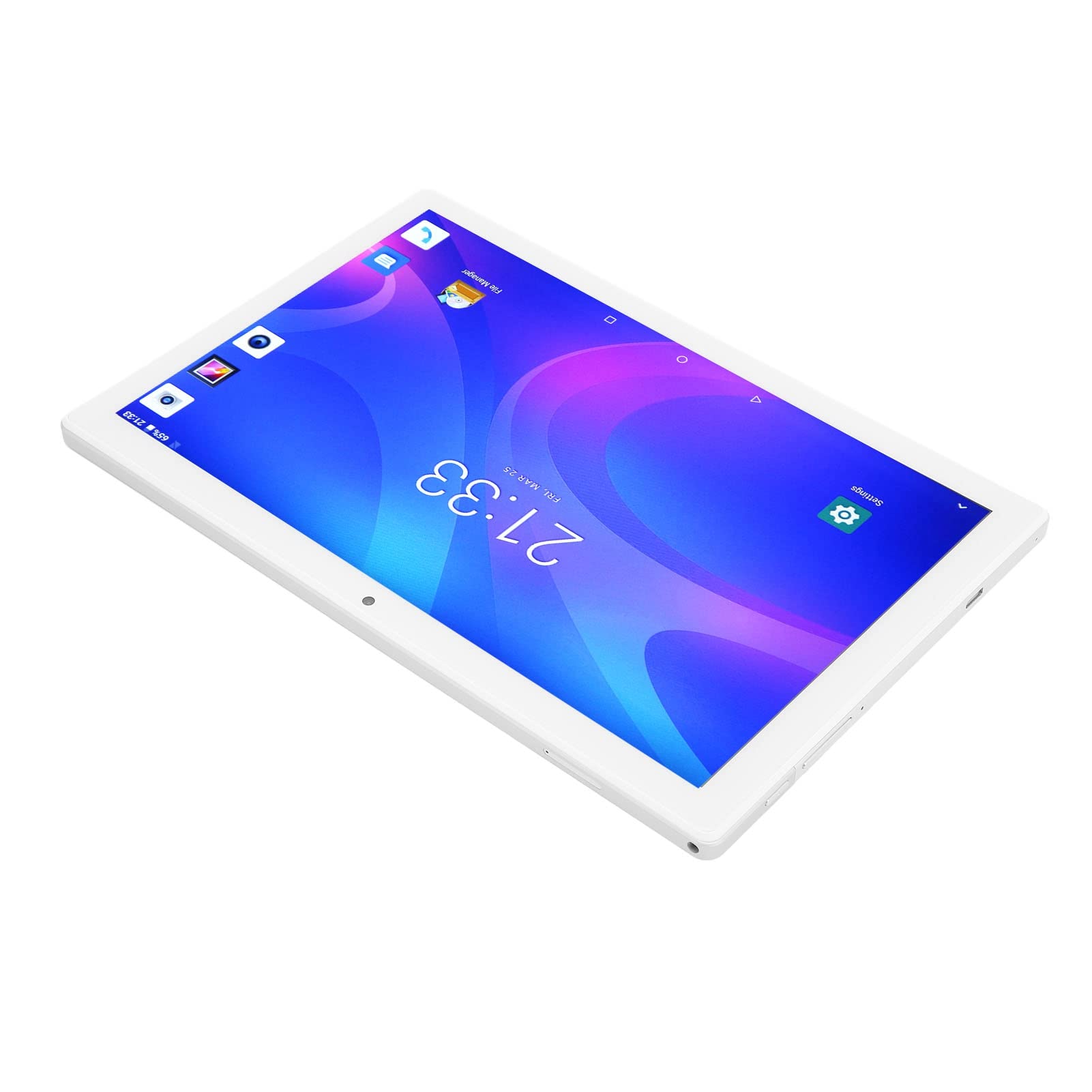 Silver Tablet, 8MP 13MP 1920x1200 IPS 10 Inch Tablet 8 Core Processor 8GB 256GB for Travelling (US Plug)