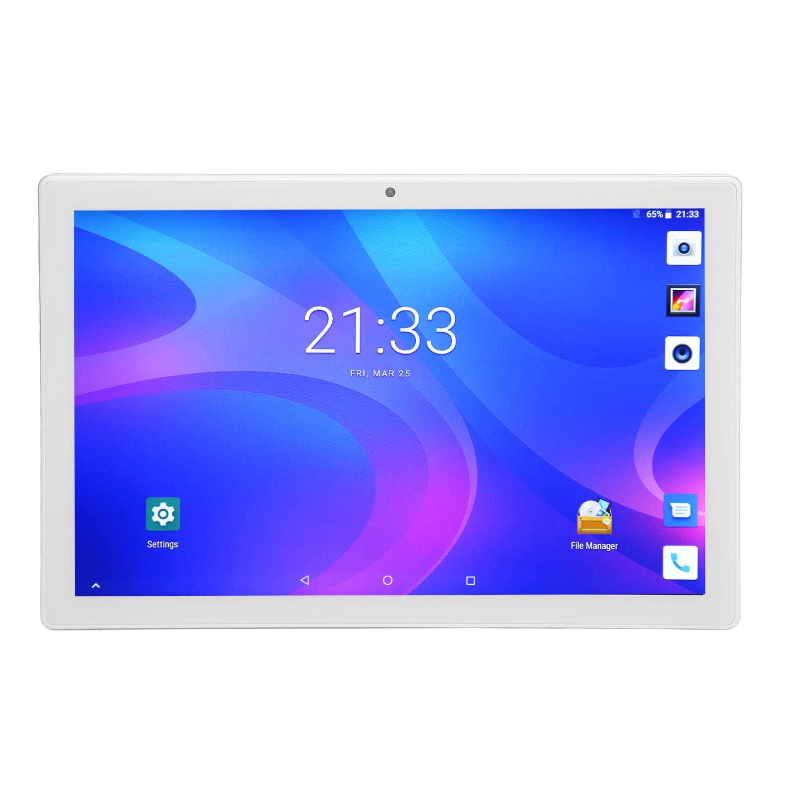 Silver Tablet, 8MP 13MP 1920x1200 IPS 10 Inch Tablet 8 Core Processor 8GB 256GB for Travelling (US Plug)