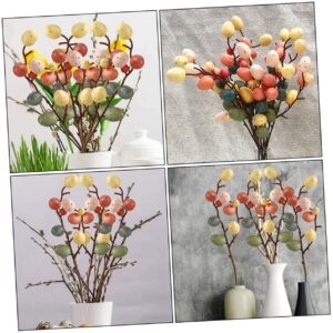 Abaodam 2pcs 5 Egg Decoration DIY Easter Eggs Floral Branches for Easter pots for Indoor Plants Easter Egg Twigs Easter Tree Branches Easter Eggs Decor Easter stem Foam Suite Household