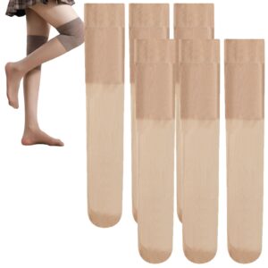ionic correction lymphatic detoxification long tube silk stockings 6pairs over knee thigh socks compression knee socks (6pcs-d,1)
