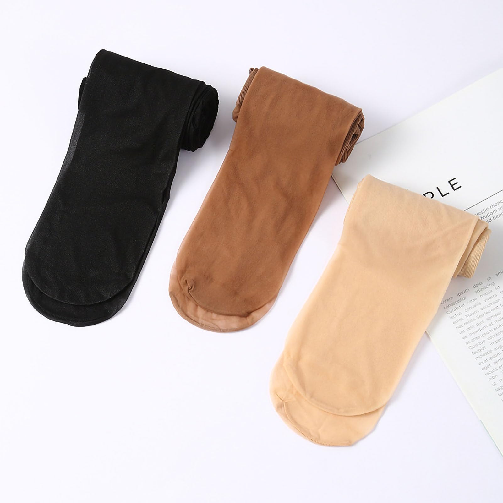 Ionic Correction Lymphatic Detoxification Long Tube Silk Stockings 6Pairs Over Knee Thigh Socks Compression Knee Socks (6pcs-D,1)