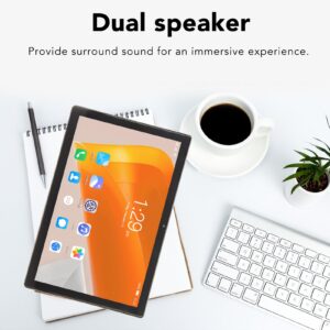 Gugxiom 2 in 1 Tablet, Android 12 Tablet, Dual SIM, 8GB RAM 256GB ROM, Octa Core CPU, FHD HD Large Screen, 8MP and 16MP, with Keyboard and Mouse, for Home Work Study (US Plug)