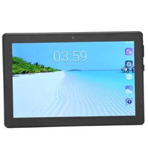 GLOGLOW Office Tablet, US Plug 100‑240V HD Tablet 8 Inch FHD 6GB RAM 128GB ROM for School (Black)