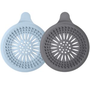 silicone hair stopper, strainers drains for bathroom hair catcher easy to install and clean (2)