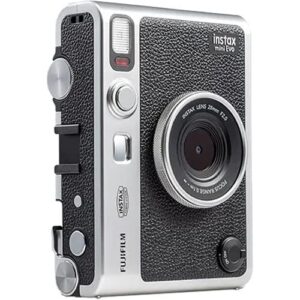 Fujifilm INSTAX Mini EVO Hybrid Instant Camera (Black) Bundle, Includes: 60 INSTAX Mini Film (60 Exposures), SanDisk 32GB MicroSDHC Memory Card and More (5 Items)