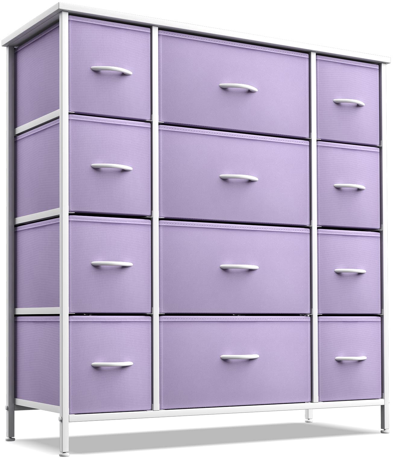 Sorbus Kids Dresser with 12 Drawers and 5 Drawer TV Stand Bundle - Matching Furniture Set - Storage Unit Organizer Chests for Clothing - Bedroom, Kids Rooms, Nursery, & Closet (Purple)