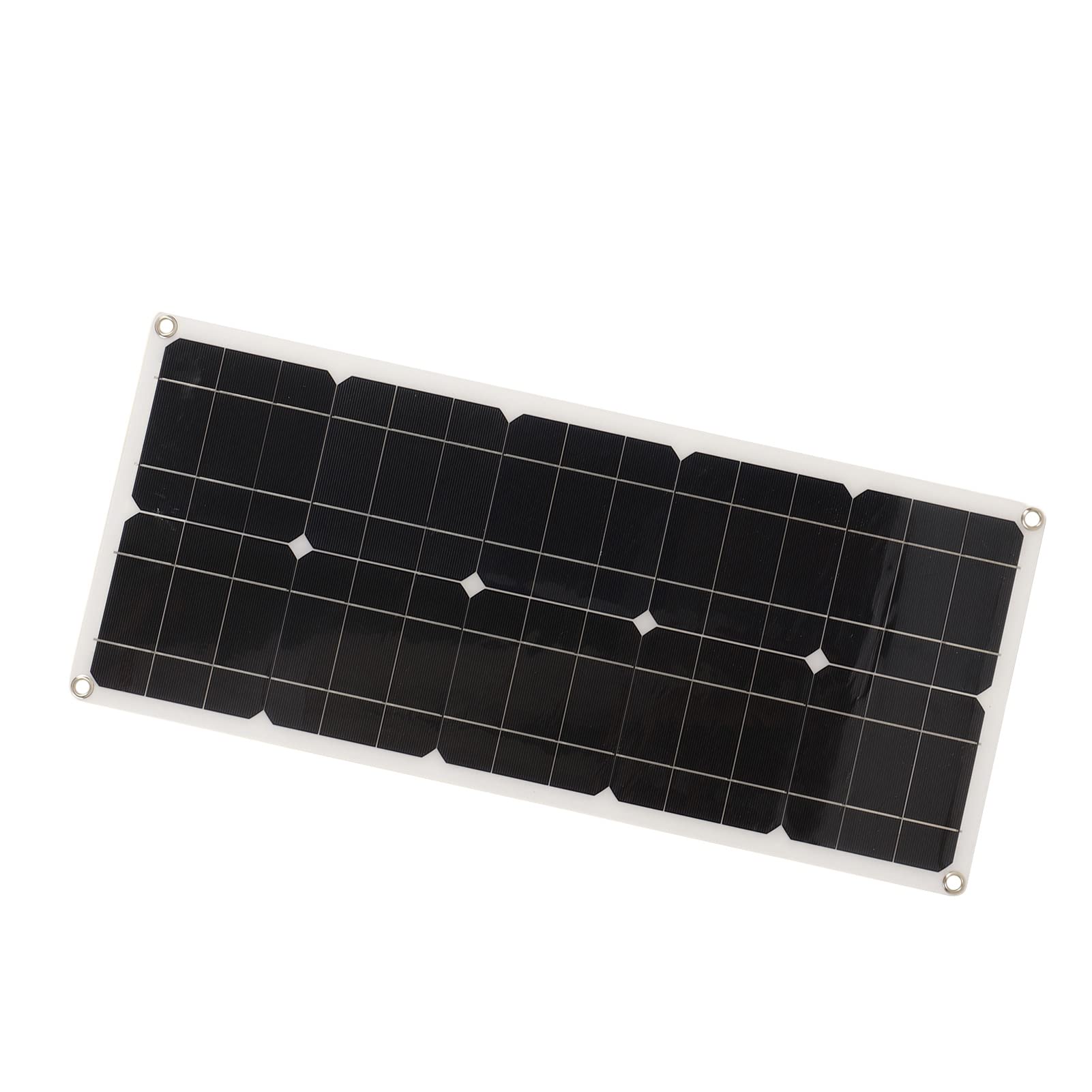 Solar Panel, Energy Saving Solar Battery 12V 24V Adaptive High Temperature Resistant High Power Over Discharge Protection IP65 Waterproof for Boats (10A)