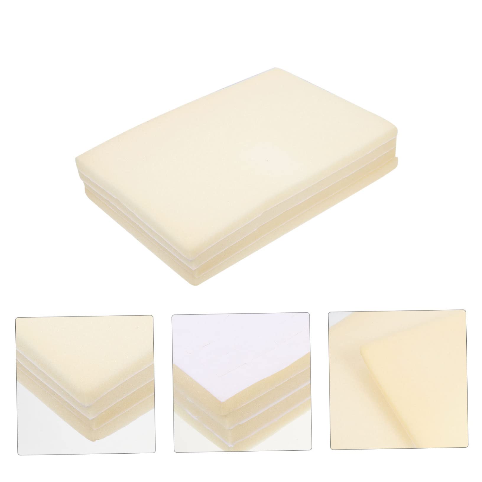 NOLITOY 4pcs Box Jewelry Box Pad Earring Sponge Display Pad Foam Ring Insert Display Trays Ring Holder Insert Ring Organizer Tray Ring Display Case Sponge Mat Ring Frame White Sink