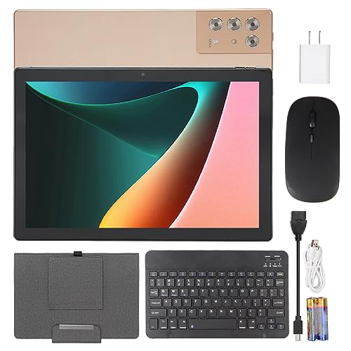 FOLOSAFENAR Tablet, 7000mAh Front Rear Camera HD Touchscreen for Android 10.1in Tablet for Work School (US Plug)