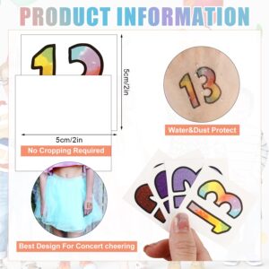 36pcs Number 13 Tattoos for Taylor Temporary, Waterproof 13 Temporary Tattoos Singer TS 13 Tattoo Sticker Inspired Party Favors for Singer Fans Concert Music Festival