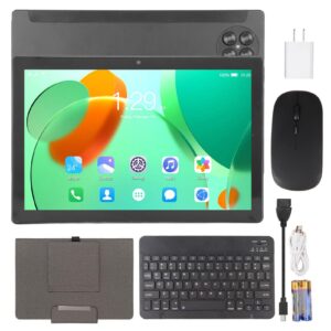 Acogedor 2 in 1 Tablet with Keyboard, 10.1inch Android Tablet Support 4G LTE Cellular, MT6755 8 Core, 8+256GB, 5G WiFi, Dual SIM Dual Standby Tablet PC with Case Mouse (US Plug)