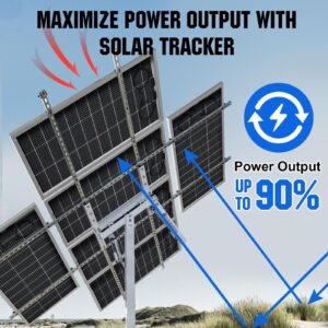 ECO-WORTHY Bifacial 195 Watt 12 Volt 12BB Solar Panel Monocrystalline Double-Sided Power Generation Rigid High-Efficiency PV Module Power Charger for RV,Sunsheds,Canopies,Farms,Home and Off-Grid