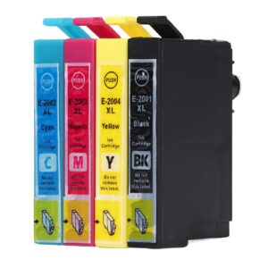 Gonetre Ink Replacement Combo Pack Ink 4 Colors Bk C M Y Abs Housing Fadeless Printing Combo Pack for Xp 200