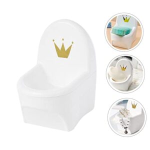 Zerodeko 1Pc Box Toilet soap Box Kitchen soap Holder Bathroom soap Holder Closestool Shape soap Box Soap Storage Box bar soap Dish Plastic Trays Sponge Brush Holder Shower Stand Cute