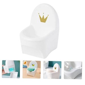 Zerodeko 1Pc Box Toilet soap Box Kitchen soap Holder Bathroom soap Holder Closestool Shape soap Box Soap Storage Box bar soap Dish Plastic Trays Sponge Brush Holder Shower Stand Cute