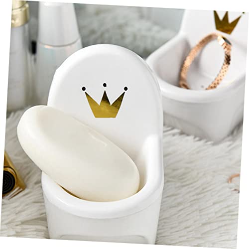 Zerodeko 1Pc Box Toilet soap Box Kitchen soap Holder Bathroom soap Holder Closestool Shape soap Box Soap Storage Box bar soap Dish Plastic Trays Sponge Brush Holder Shower Stand Cute