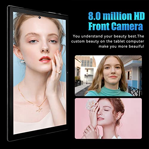 HEEPDD Tablet PC Black 10.1 Inch Tablet 8GB 256GB 100-240V for Android 12 for Reading (US Plug)