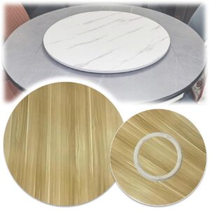 round rotating serving tray for dining table, 20" 24" 28" 32" 36" 39" wooden lazy susan turntable, 360° swivel silent smooth rotating plate, for easy to share food